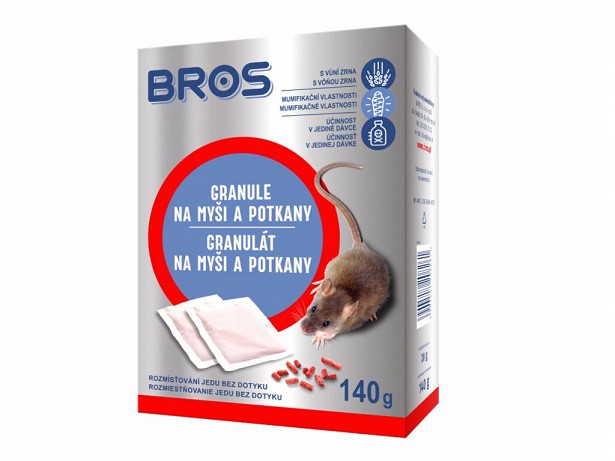 Bros granule nástraha na myši 140g | Chemické výrobky - Hubiče, odpuz.hmyzu, šampony pro psy Bros granule nástraha na myši 140g | Chemické výrobky - Hubiče, odpuz.hmyzu, šampony pro psy